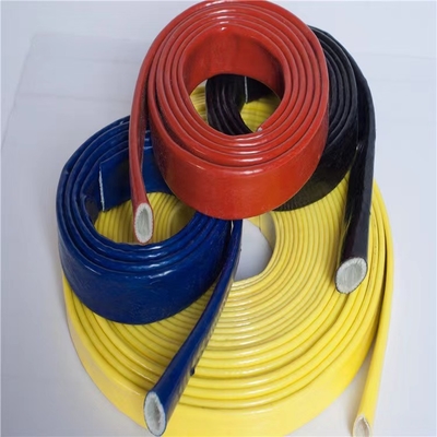 Cao su silicone chịu nhiệt Sợi thủy tinh trượt Tay áo chống cháy nhiệt độ cao