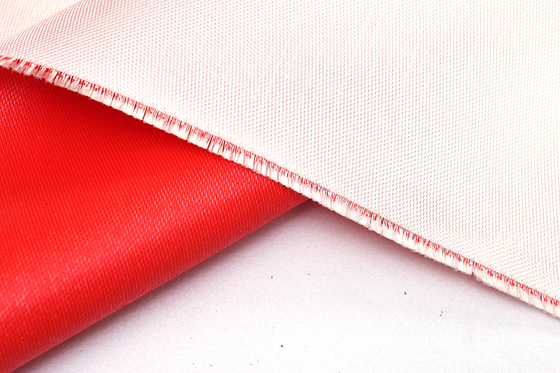 Vải sợi thủy tinh cách nhiệt phủ silicone màu đỏ 0,45mm Vải sợi thủy tinh 1/3 Twill Weave