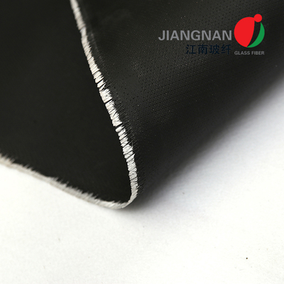 Vải sợi thủy tinh dệt 666 C SS được gia cố bằng dây SS với lớp phủ silicon đen 2 mặt
