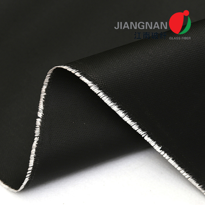 Vải sợi thủy tinh dệt 666 C SS được gia cố bằng dây SS với lớp phủ silicon đen 2 mặt