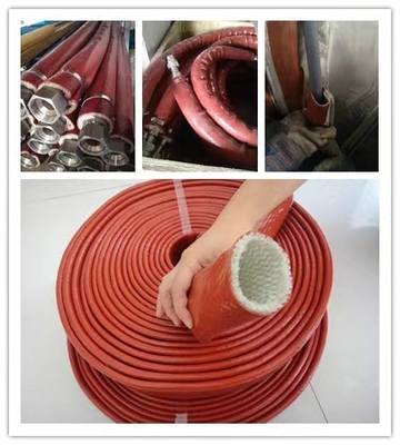 Bảo vệ nhiệt độ cao Sợi thủy tinh bện với lớp phủ cao su silicone