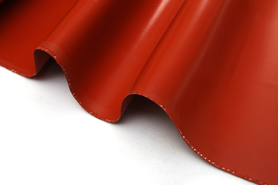 Chống cháy Một mặt sợi thủy tinh silicone phủ vải Tường mái che Vải