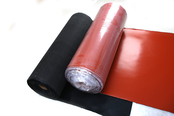 Chịu nhiệt độ cao 1,5m Silicone tráng bằng sợi thủy tinh Vải dệt trơn